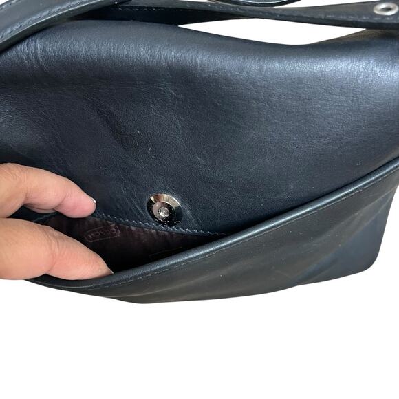 Coach Vintage Black Leather Legacy Studio Flap Shoulder Bag NWOT - Picture 13 of 16